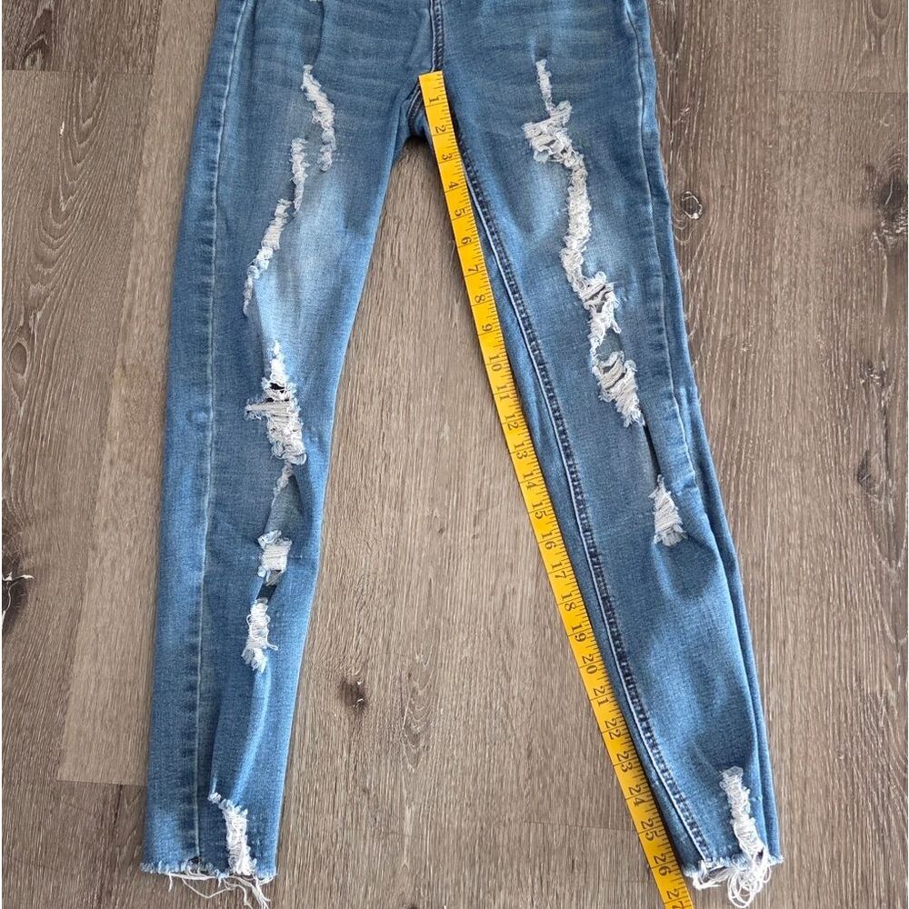 Skinny Fries Denim Distressed High Rise  Skinny Jeans Size 3 - Picture 8 of 8